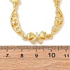 Brass Pave Clear Cubic Zirconia Bowknot and Hollow Moon Link Chain Necklaces NJEW-D348-02G-5