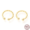 925 Sterling Silver Cuff Earrings EJEW-H124-10G-4