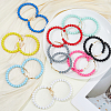 9 Pairs 9 Colors Acrylic Hoop Earrings EJEW-DC0001-52-4