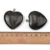 Natural Golden Sheen Obsidian Pendants GG-K002-12A-18-3