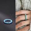 Synthetic Turquoise Stretchy Finger Rings FS-WG01730-17-1