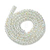 Electroplated Glass Beads Strands EGLA-P055-01B-FR01-3