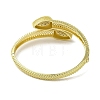 Brass Micro Pave Clear Cubic Zirconia Teardrop Hinged Bangle for Women BJEW-K246-04G-3