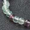 Natural Fluorite Beaded Stretch Bracelets BJEW-D446-A-38-3