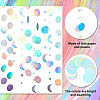 AHADEMAKER 4Pcs 2 Style Irridescent Paper Glitter Circle Dots Garland HJEW-GA0001-16-3