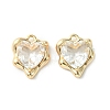 Brass Micro Pave Cubic Zirconia Charms KK-L208-06G-07-2