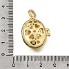 Brass Micro Pave Clear Cubic Zirconia Diffuser Locket Pendants KK-A303-28C-G-3