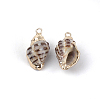 Electroplate Spiral Shell Pendants SSHEL-S261-09-2