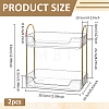 2Pcs Two Layers Plastic Bathroom Wall Storage Rack AJEW-WA0003-69-2