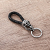 Viking Braided Skull PU Leather Keychains HZ0628-1