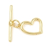 Heart Brass Toggle Clasps KK-G548-43G-01-1