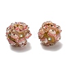 Christmas Theme Polymer Clay Rhinestone Beads with Resin RESI-Z045-01E-1