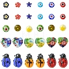 50Pcs 5 Styles Handmade Millefiori Lampwork Beads LAMP-YW0001-93-2