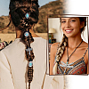 6Pcs Synthetic Turquoise & Alloy Necklaces & Hair Tie Kits SJEW-PH00014-5