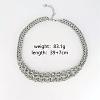 Brass Ring Link Chain Necklaces for Women WG84A7D-02-1