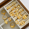 Alloy Mixed Shapes Cuff Open Rings Sets for Women WG69060-01-4