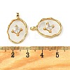 Brass Micro Pave Clear Cubic Zirconia Pendants KK-M277-05B-G-3