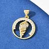 Brass Micro Pave Cubic Zirconia Pendant & Stud Earrings Sets for Women SJEW-F227-01C-G-5