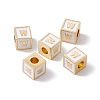 Rack Plating Brass Enamel Beads KK-B060-04G-04W-3