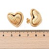 304 Stainless Steel Two Tone Heart Stud Earrings EJEW-M073-09G-4