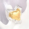 Irregular 304 Stainless Steel Cuff Open Rings SA-CBV3037-01GP-3