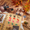 Wooden Stamps with Rubber DIY-WH0002-65E-5