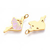 304 Stainless Steel Enamel Pendants STAS-N115-01D-G-2