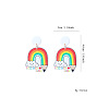 Back to School Acrylic Dangle Stud Earrings FS-WGAA197-15-1