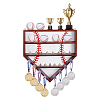 Wall-mounted Pine Wood Organizer Display Stands for Championship Rings RDIS-WH0016-25A-1