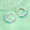 Brass Micro Pave Cubic Zirconia Hoop Earrings KK-CBA8324-12P-01-2