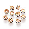 Brass Rhinestone Spacer Beads KK-N273-01A-G-1