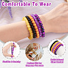 5 Colors Halloween Glass Beads Beaded Stretch Bracelet Sets BJEW-TAC0026-5