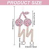 Cherry Non-woven Fabrics Hairpin Hair Clip Hanging Holder Storage Organizer ODIS-WH0025-129B-2