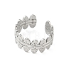 Oval 304 Stainless Steel Cuff Open Ring Setting SA-CBA37BC-07P-2