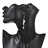 Star with Moon Natural Mixed Stone Dangle Earrings EJEW-JE06756-2