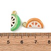 Fruit Alloy Enamel Pendants ENAM-F161-01B-3
