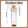 4Pcs Glass Cork Wishing Bottles AJEW-DR00051-2
