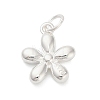 925 Sterling Silver Flower Charms STER-P071-14S-1