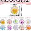 SUNNYCLUE 40Pcs 10 Colors Transparent Acrylic Beads OACR-SC0001-25-2