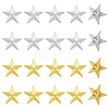 SUPERFINDINGS 20Pcs 2 Colors Alloy Star Brooches JEWB-FH0001-42-1