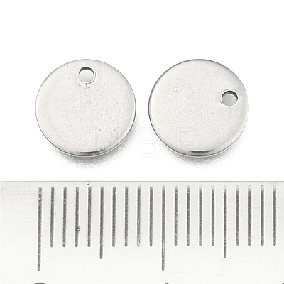 304 Stainless Steel Stamping Blank Tag Flat Round Charms Pendants STAS-Q171-04-1