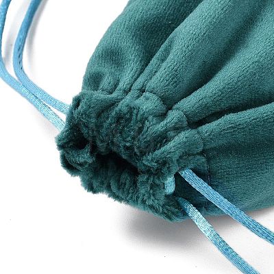 Velvet Jewelry Drawstring Storage Pouches ABAG-P013-02B-08-1