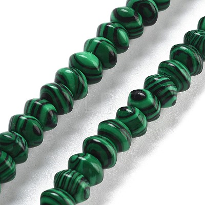 Synthetic Malachite Beads Strands G-P559-A04-01-1