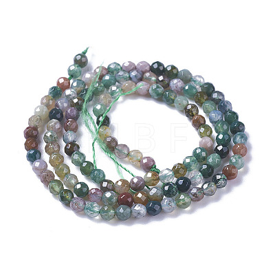 Natural Indian Agate Bead Strands X-G-A129-2mm-03-1