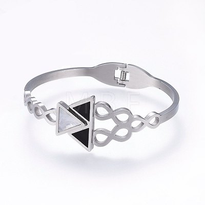 304 Stainless Steel Bangles BJEW-L628-10-1