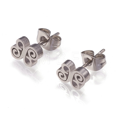 Tarnish Resistant 304 Stainless Steel Stud Earrings EJEW-N045-12P-1