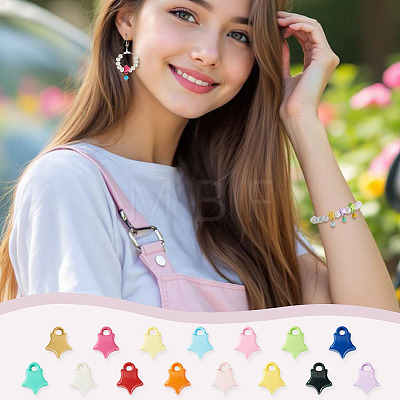 30Pcs 15 Colors Baking Paint Opaque Acrylic Beads ACRP-TA0001-05-1