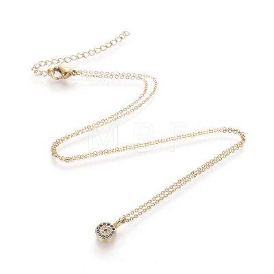 Brass Pendant Necklaces NJEW-I230-08-1