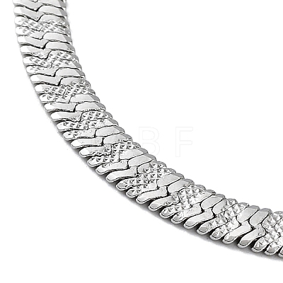 304 Stainless Steel Herringbone Chain Necklaces NJEW-P282-01P-1