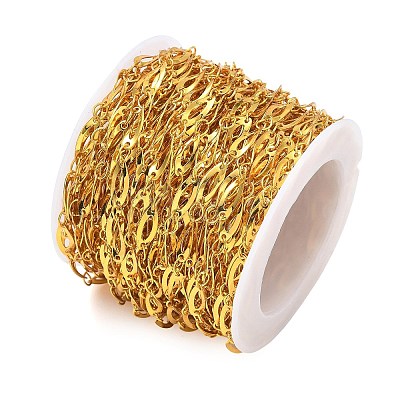 Rack Plating Brass Oval Link Chains CHC-N009-05G-1